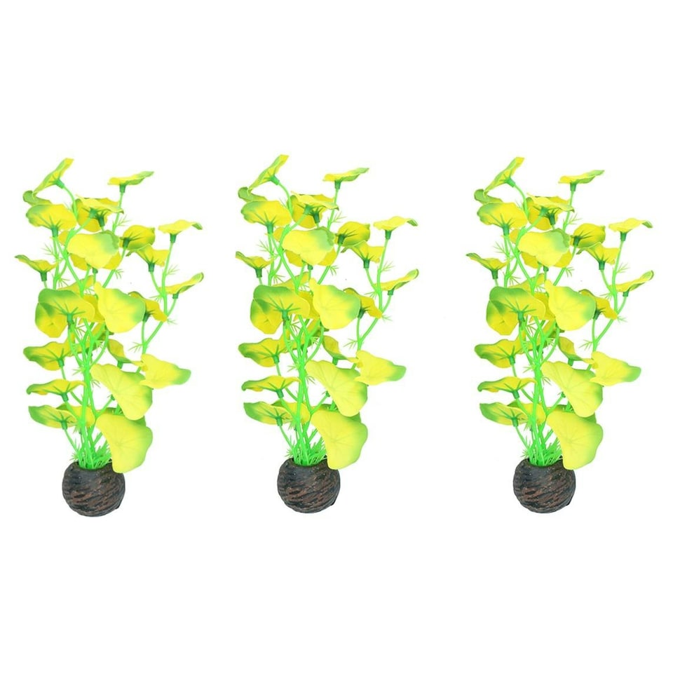 image 1 of Aquatic Aquarium Fish Tank Self Sinking Middle Silk Plant H-20cm (No10) 3PK