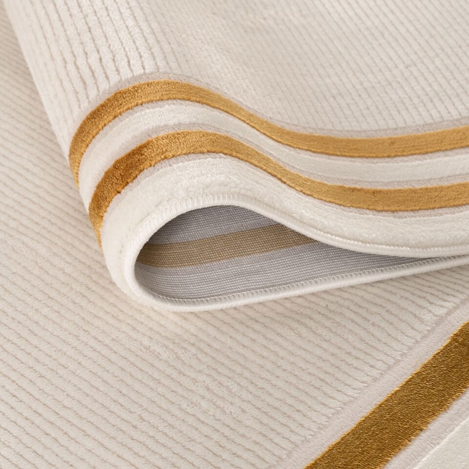 image 1 of The Rugs Carmel Collection Bordered Area Floor Rug Runner Soft Pile Living Room Bedroom