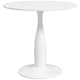 image 1 of HOMCOM Round Dining Table for 2, Modern Kitchen Table with Steel Base, Non-slip Foot Pad for Living Room, Dining Room, White