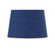 image 3 of First Choice Lighting Set of 2 Tripod Table Lamps with Navy Cotton Fabric Shades Chrome | Blue