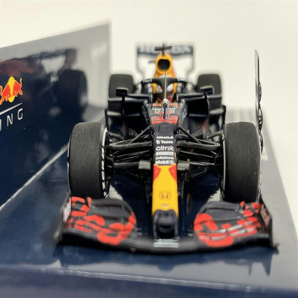 image 1 of Max Verstappen Red Bull Racing Honda RB16B Abu Dhabi World Champion 2021 1:43 Minichamps 410212333