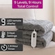 image 4 of Neo Electric Cable Knit Heated Throw Reversible Blanket Fleece Sherpa 9 Heat Settings Machine Washable | Grey | GREY | One Size | 1