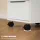 image 5 of HOMCOM Modern 3-Drawer Locking File Cabinet Mobile Filing Cabinet Grey White White
