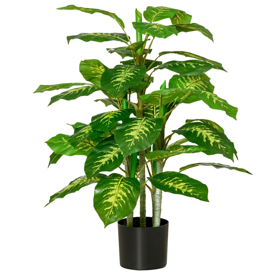 image 1 of HOMCOM 95cm Artificial Evergreen Tree Fake Plant in Pot Indoor Decor