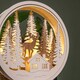 image 4 of 21cm Battery Operated Light up White Wooden Village Landscape with Warm White LEDs