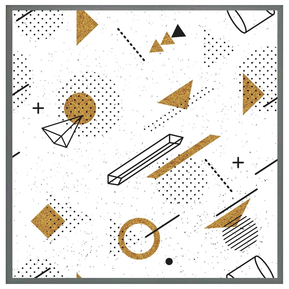 image 1 of Trendy geometric elements (Picture Frame) Grey / L