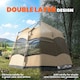 image 4 of Outsunny Double Layer Pop Up Tent with Rainfly, Portable Camping Shelter | Brown