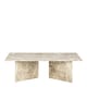 image 2 of Vega Rectangular Coffee Table in Brown Marble
