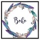 image 2 of Boho style wreath feathers (Picutre Frame) White | M