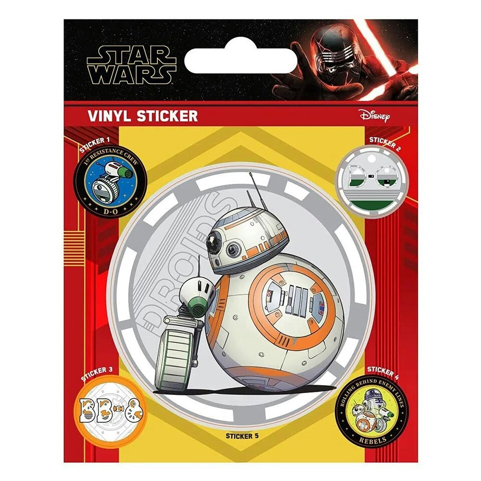 STAR WARS RISE OF SKYWALKER (DROIDS) VINYL STICKER - Vinyl Sticker Packs