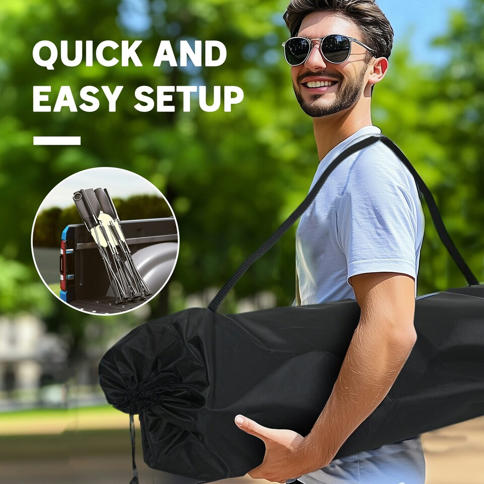 image 1 of Outsunny Double Camping Chair for Adults with Armrests, Cup Holders 