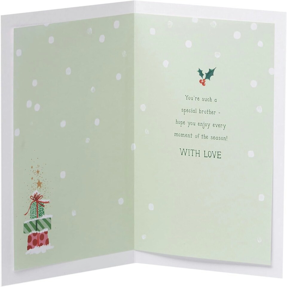 image 1 of Hanging Ornaments Design Brother Christmas Card