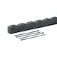 image 6 of Recycled Rubber Scallop Garden Edging Border - Eco Friendly - Grey