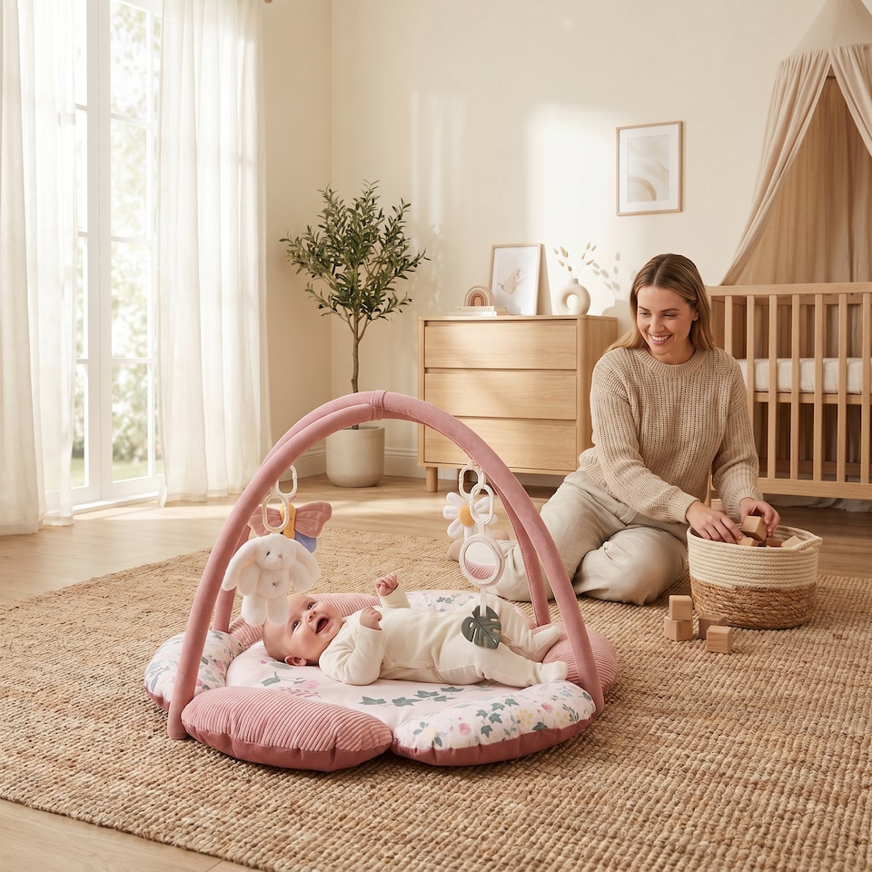 image 1 of Red Kite Padded Play Gym - Rose & Ivy | Pink | Rose & Ivy | One Size | 1