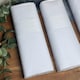 image 7 of Warwick & Vance Pack Of 3 Mens White Handkerchiefs With A Satin Stripe Border, Cotton, 40 x 40cms