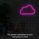 image 3 of Haven Cloud Neon LED Wall-Mounted Light - Soft Pink Decorative Hanging Lamp