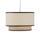 image 2 of Koral - Natural Rattan and Cane 25 cm Easy Fit Two Tier Pendant Shade | Cream | Medium | 1