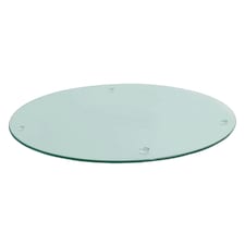 Harbour Housewares Round Glass Kitchen Chopping Board - 30cm - Clear - Cutting Board Worktop Saver Worksurface Protector Glass Chopping Board Clear