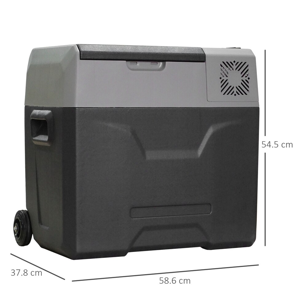 image 1 of HOMCOM Car Refrigerator, Portable 12, 24V 50L Fridge Freezer