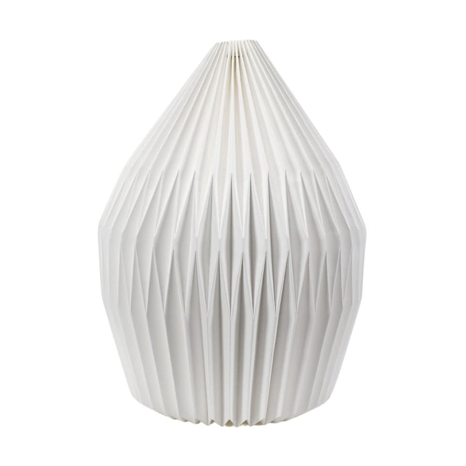 image 1 of ValueLights Astrid Geometric Origami Teardrop Pleat Lamp Shade | White