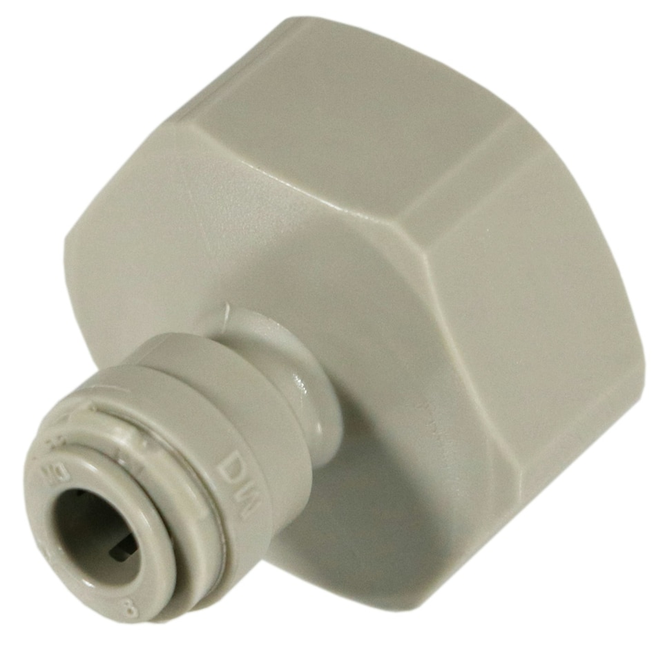 image 1 of SPARES2GO Female Adaptor 1/4" Push Fit x 3/4" BSP for American Fridge Freezer Water Pipe (Pack of 1)