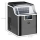 image 5 of HOMCOM 24kgDay Ice Maker Machine Countertop, Stainless Steel Portable Ice Cube Maker, 2 Ways to Add Water, 24 Pcs Ready in 14 Mins, Adjustable Ice Size, Self-Cleaning with Scoop & Basket, 3.2L,Black