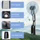 image 4 of HOMCOM 18" Pedestal Fan with Water Mist Spray, Misting Fan, 2.8L Tank Black