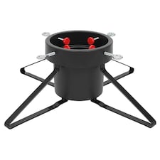 Neo Christmas Tree Stand for Real Trees up to 8ft Extra Large Heavy Duty Metal Base | Black | Black