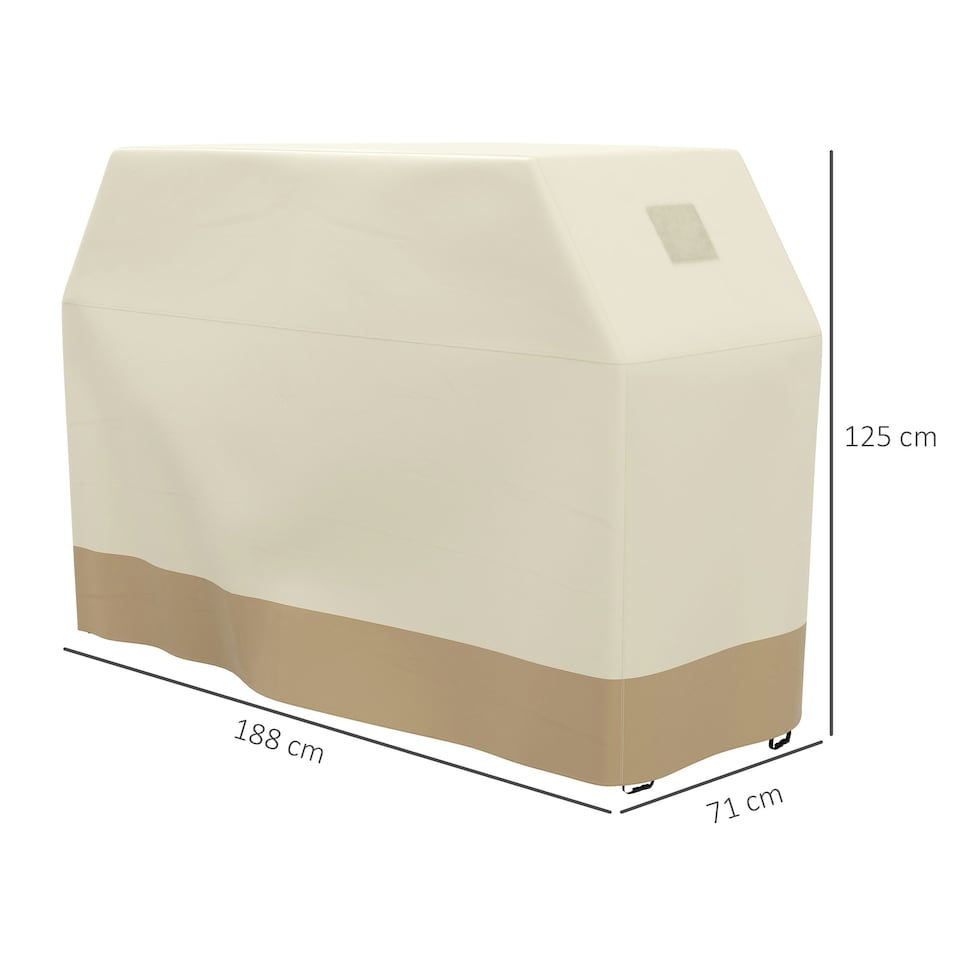 image 1 of Outsunny Barbecue Covers, Waterproof UV Protection Rip-Proof, 188 x 71 x 125cm