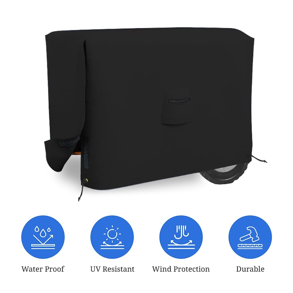 image 1 of Covers&All Outdoor Generator Cover, 38 in L x 28 in W x 30 in H, Black