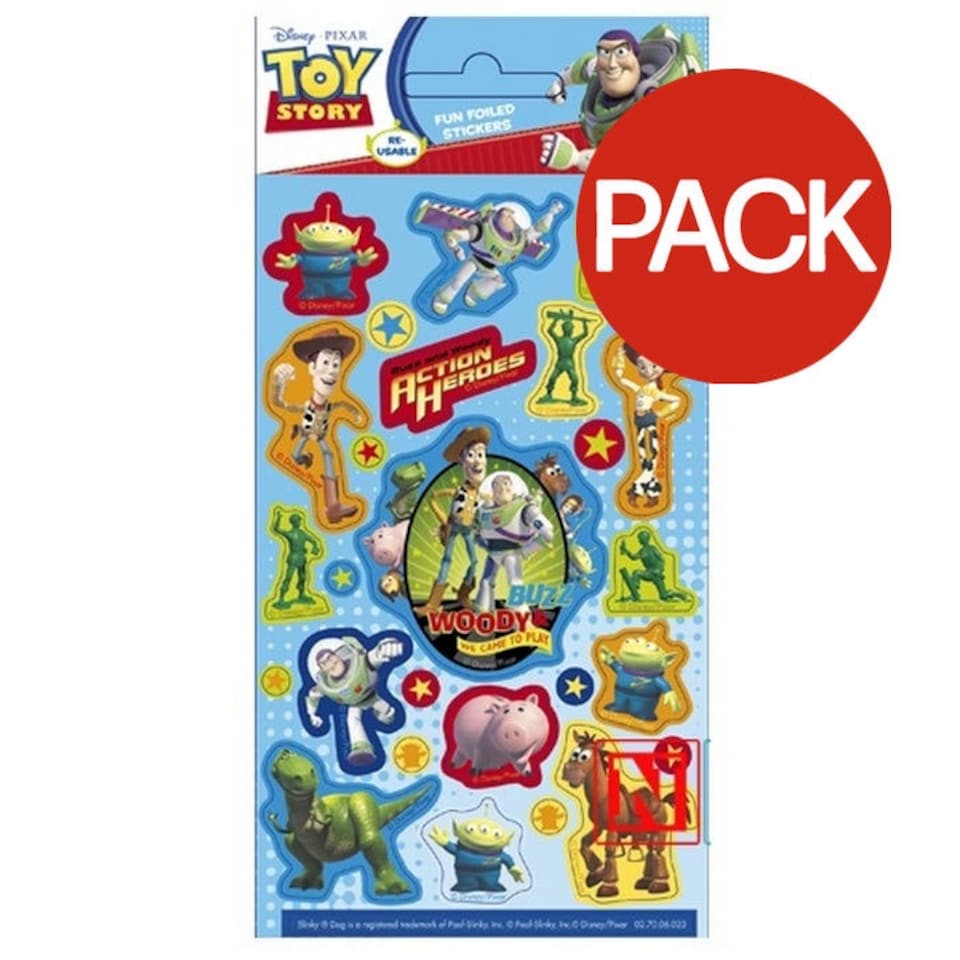 image 1 of Toy Story Foil Sticker Sheet (Pack of 6) - Multicoloured - One Size