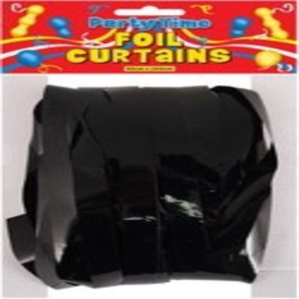 image 1 of Curtain Door Foil Black 1.2cm Cut 92 x 244cm
