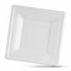 image 2 of Plate set Algon Disposable White Sugar Cane Squared 26 cm (8 Units) N/A