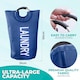 image 2 of 40L Collapsible Laundry Basket, Laundry Hamper with Padded Handles