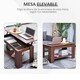 image 4 of HOMCOM 100cm Modern Lift Up Top Coffee Table Desk Hidden Storage Bottom Shelf Yellow