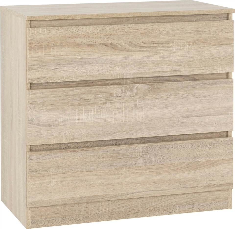 image 1 of Malvern 3 Drawer Chest Black