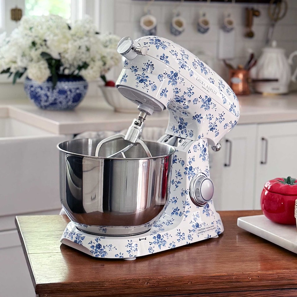 image 1 of Laura Ashley China Rose 1800W Stand Mixer with 6 Speed Settings