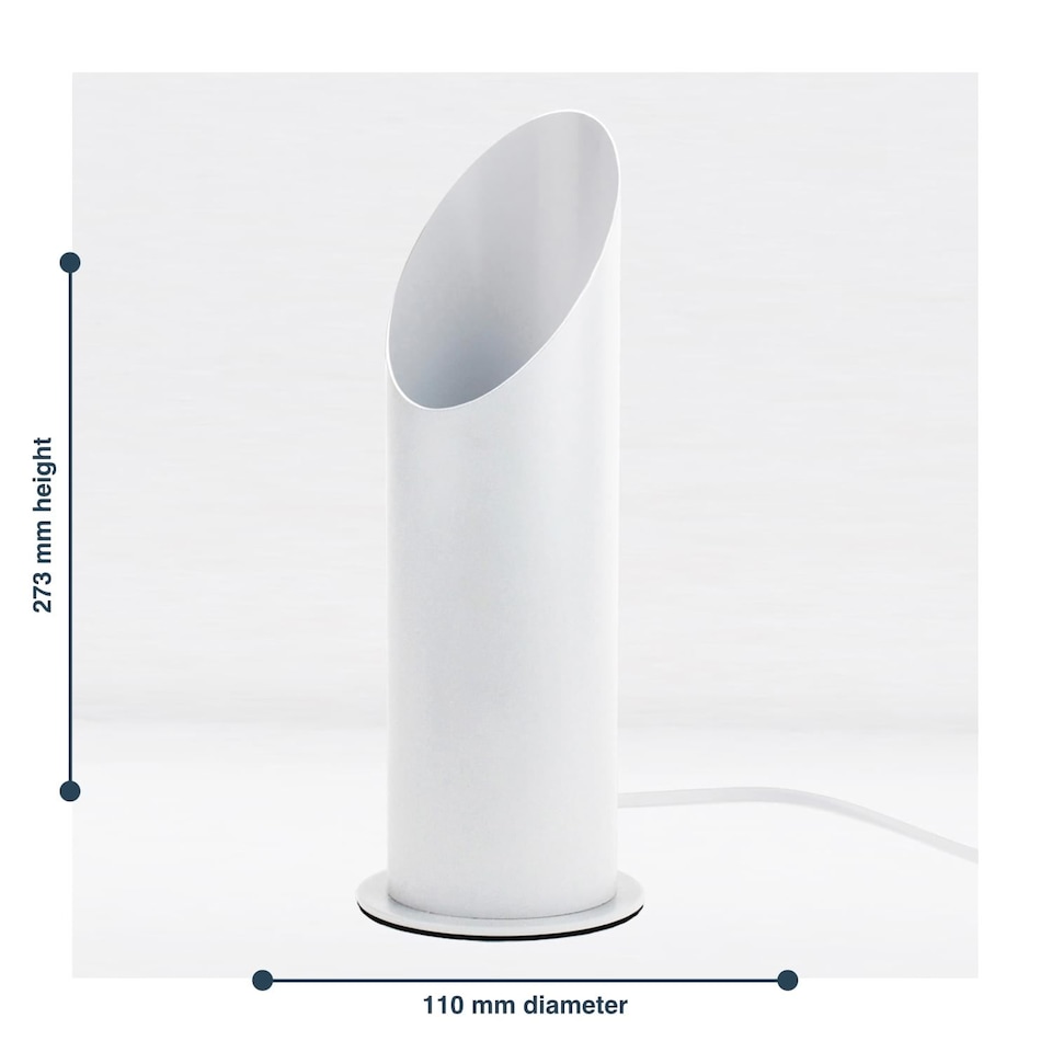 image 1 of Set of 2 White Metal Tubular Floor Uplights | White | White | Medium | 2