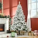 image 2 of HOMCOM 6ft Snow Flocked Artificial Christmas Tree w/ Realistic Branch Tips