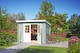 image 5 of San Jose 230-Log Cabin, Wooden Garden Room, Timber Summerhouse, Home Office - L295 x W268.7 x H210.9 cm | Brown