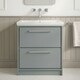 image 3 of Balterley Modern Floor Standing 2-Drawer Bathroom Vanity with Fireclay Basin | Grey | Monument Grey | 1