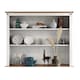 image 1 of Mercers Furniture Corona White 3 Door Dresser Top Sideboard Topper Large Buffet Display Solid Wood Mexican Pine Wooden Kitchen