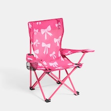 OHS Kids Bows Camping Chair Folding Garden Outdoor Picnic Seat | Pink | Hot Pink
