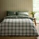 image 2 of Catherine Lansfield Stag Check Reversible Duvet Cover Set Soft Green Green | Soft Green | Double