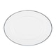 image 1 of Argon Tableware White Enamel Serving Platter - 30.5cm x 22.5cm - Blue | White | Blue
