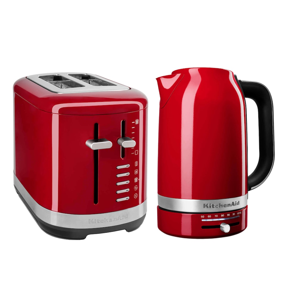 image 1 of KitchenAid Breakfast Suite Empire Red 1.7L Kettle and 2 Slice Toaster Set
