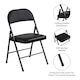 image 2 of Set of 2 Folding Dining Chairs Metal Frame Padded Seats