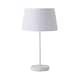 image 1 of ValueLights Charlie White Stem Table Lamp White Taper Shade | White