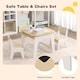 image 9 of COSTWAY 2 in 1 Children Activity Table and Chair Set Yellow