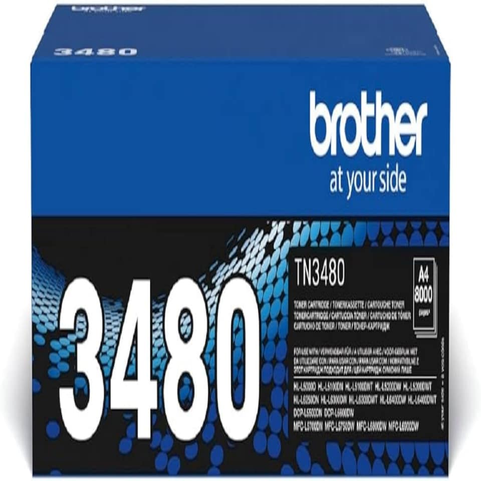 image 1 of Brother TN3480 Black Toner Cartridge Black | 5x Compatibe Brother TN3480 Black Toner Cartridges